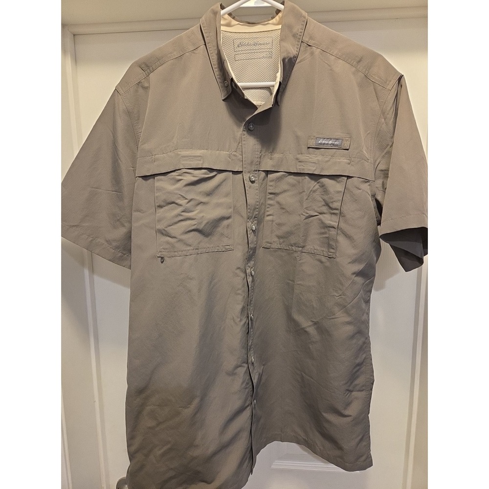 Eddie Bauer Men's Large Tall‎ Guide Lightweight Shirt Green